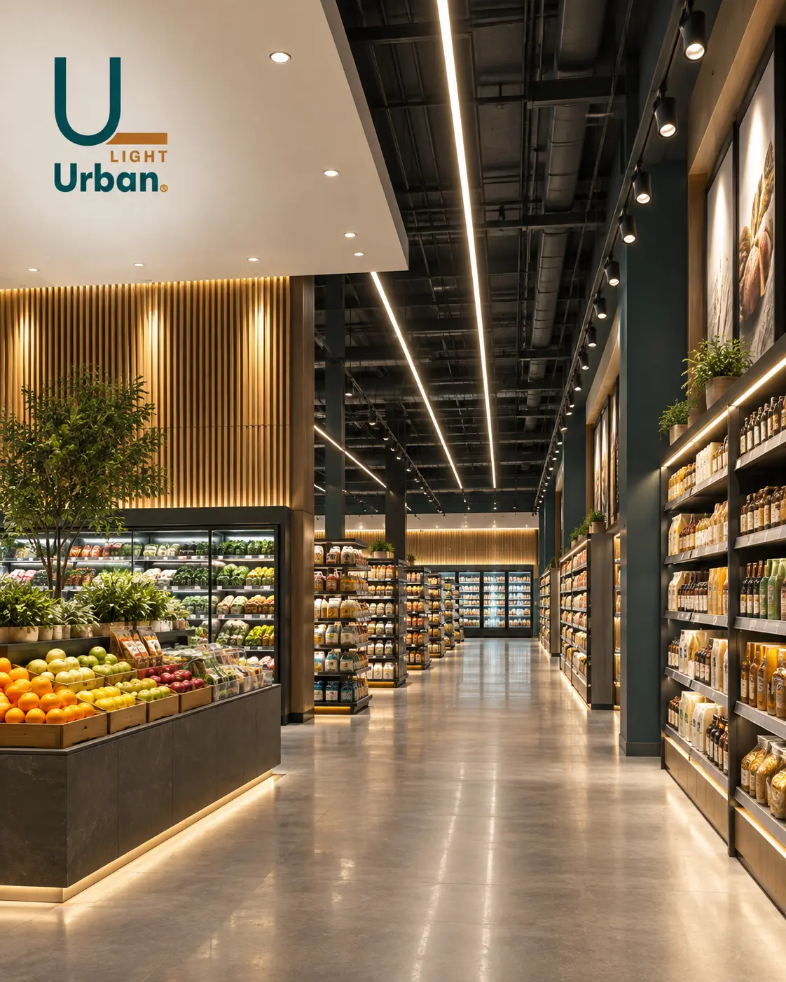 Retail supermarket lighting