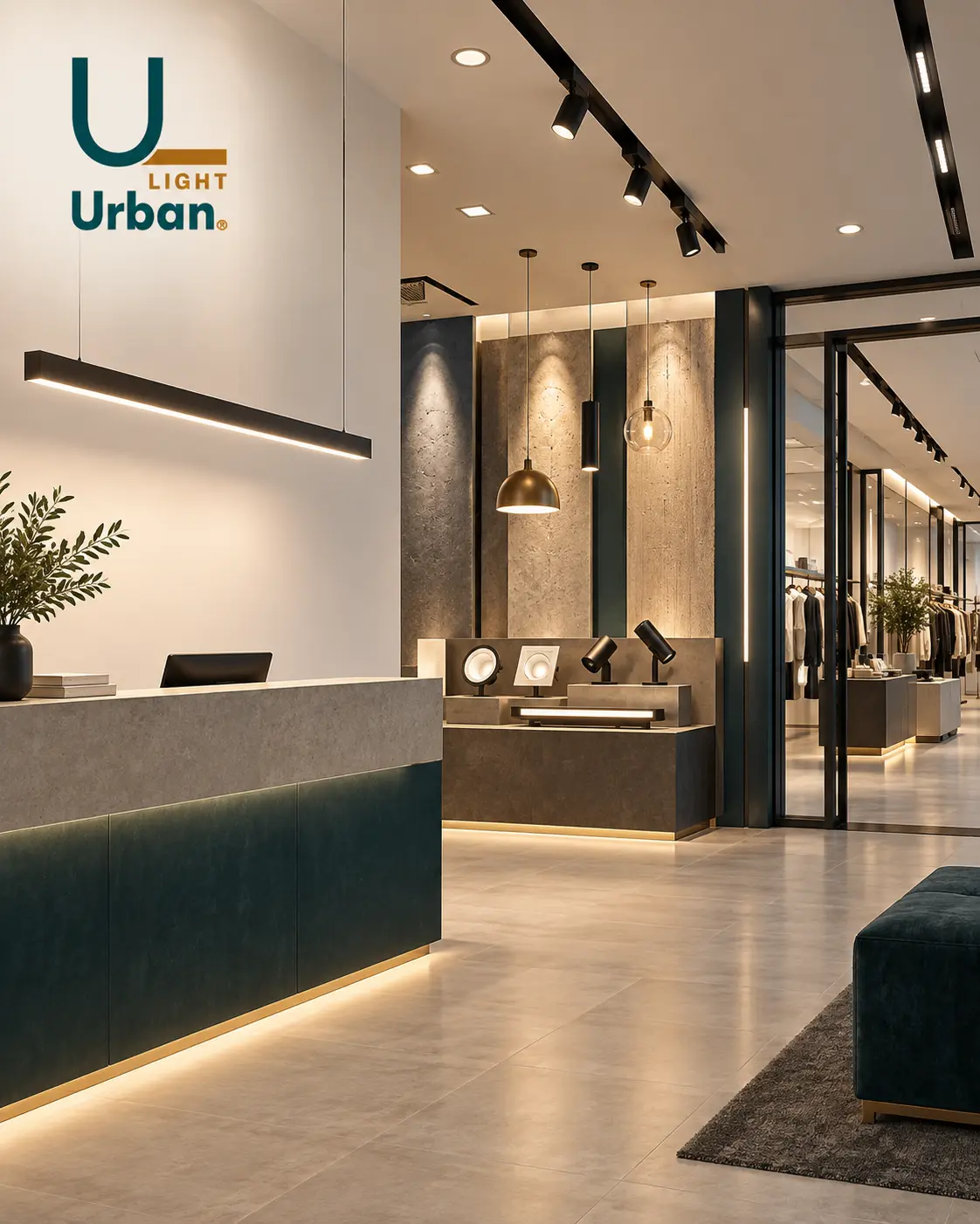 Commercial lighting showroom
